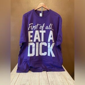Port and Company Purple Graphic Tee